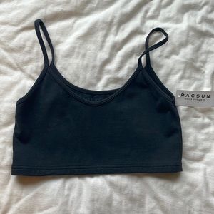 black cropped brandy melville tank